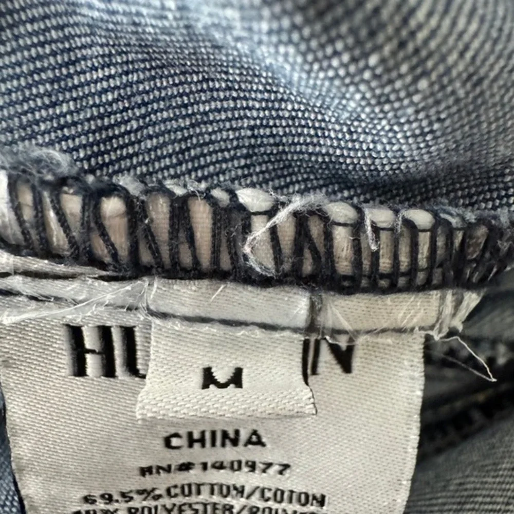 Hudson Kids Girls Medium Blue Denim Jacket Cropped Frayed‎ Hem Size M
